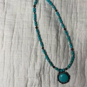 Turquoise blue pendant necklace